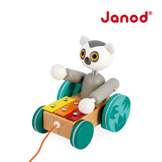 【法國Janod】雨林大冒險-狐猴鐵琴拉車 童趣生活館