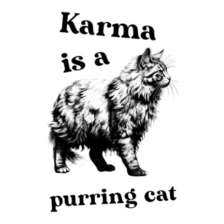 Karma is a cat 中性短袖T恤 8色 Taylor貓咪寵物毛小孩狗Taylor泰勒絲禮物寬鬆上衣男裝女裝快速