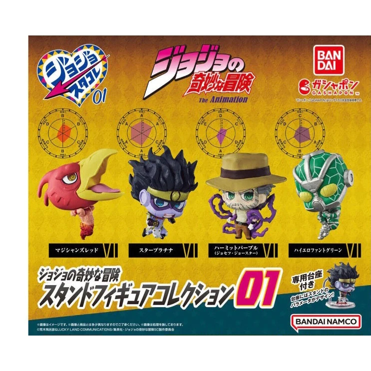 現貨 日本 萬代 BANDAI 扭蛋 JOJO的奇妙冒險 替身公仔 公仔 扭蛋公仔 療癒小物 轉蛋 擺飾