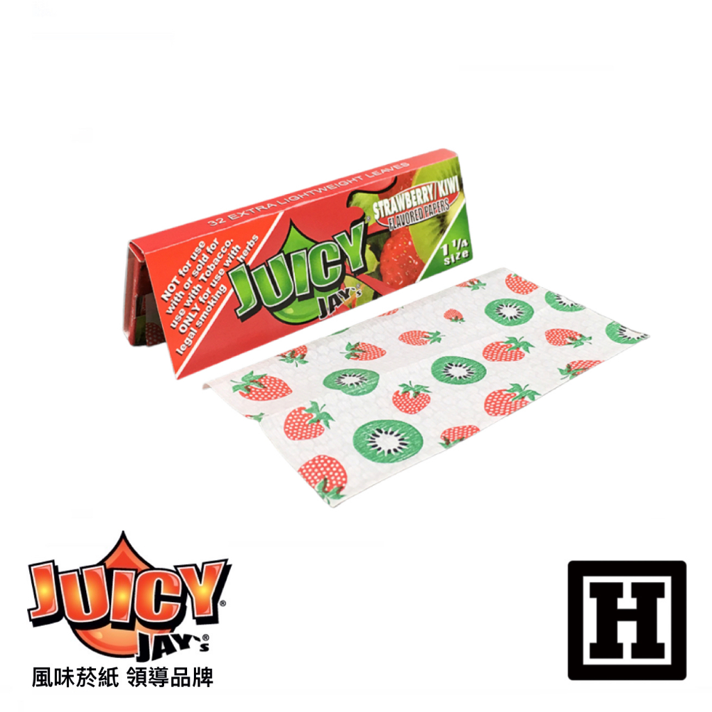 [H Market] 西班牙 Juicy Jay's 草莓奇異果 捲菸紙 1 1/4 76mm 捲煙紙 果汁 台灣