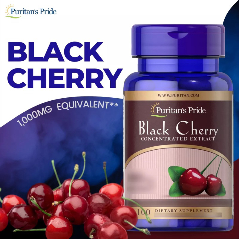 滿千免運【Puritan’s Pride 普瑞登】Black Cherry Extract 1000 mg 黑櫻桃提取物