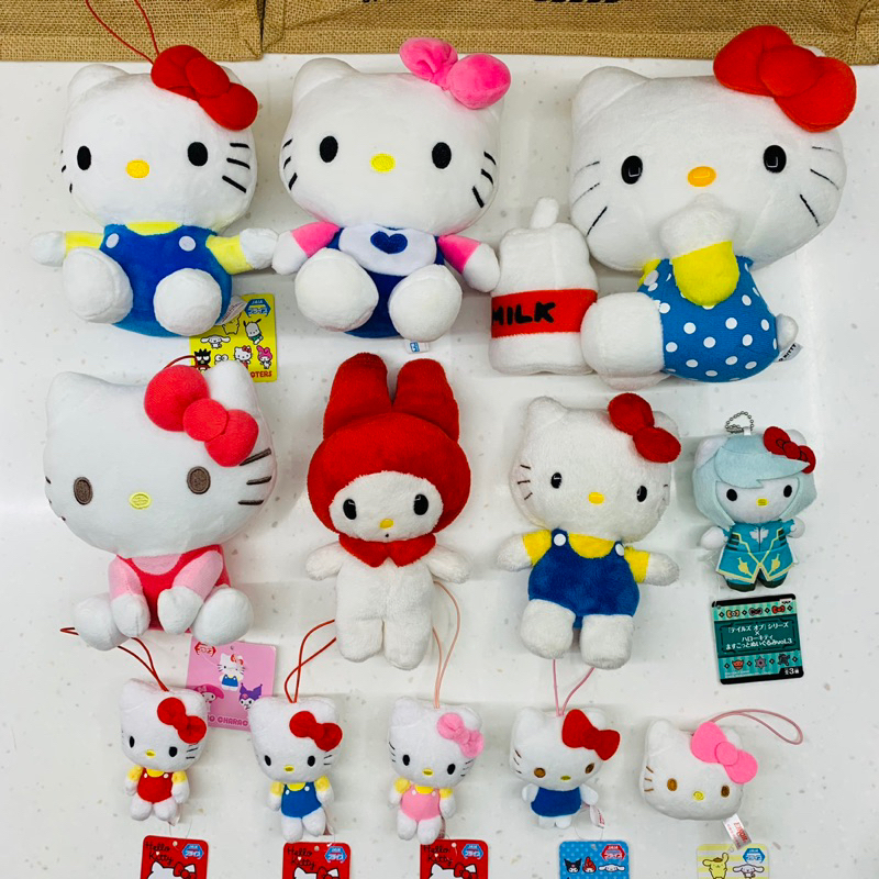 ❤Lika小舖❤日本正版娃娃 三麗鷗好朋友玩偶布偶 沙包玩偶凱蒂貓美樂蒂