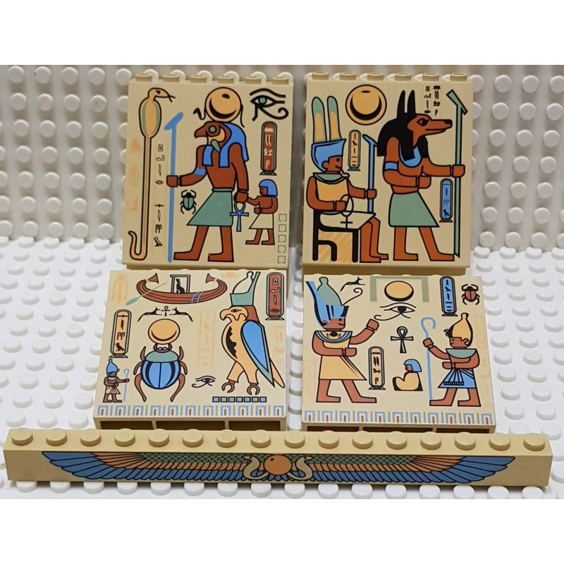 樂高 3754 30156 2465 5988 5919 沙色 米色 印刷 石壁 牆 壁畫 埃及 法老王 配件 絕版