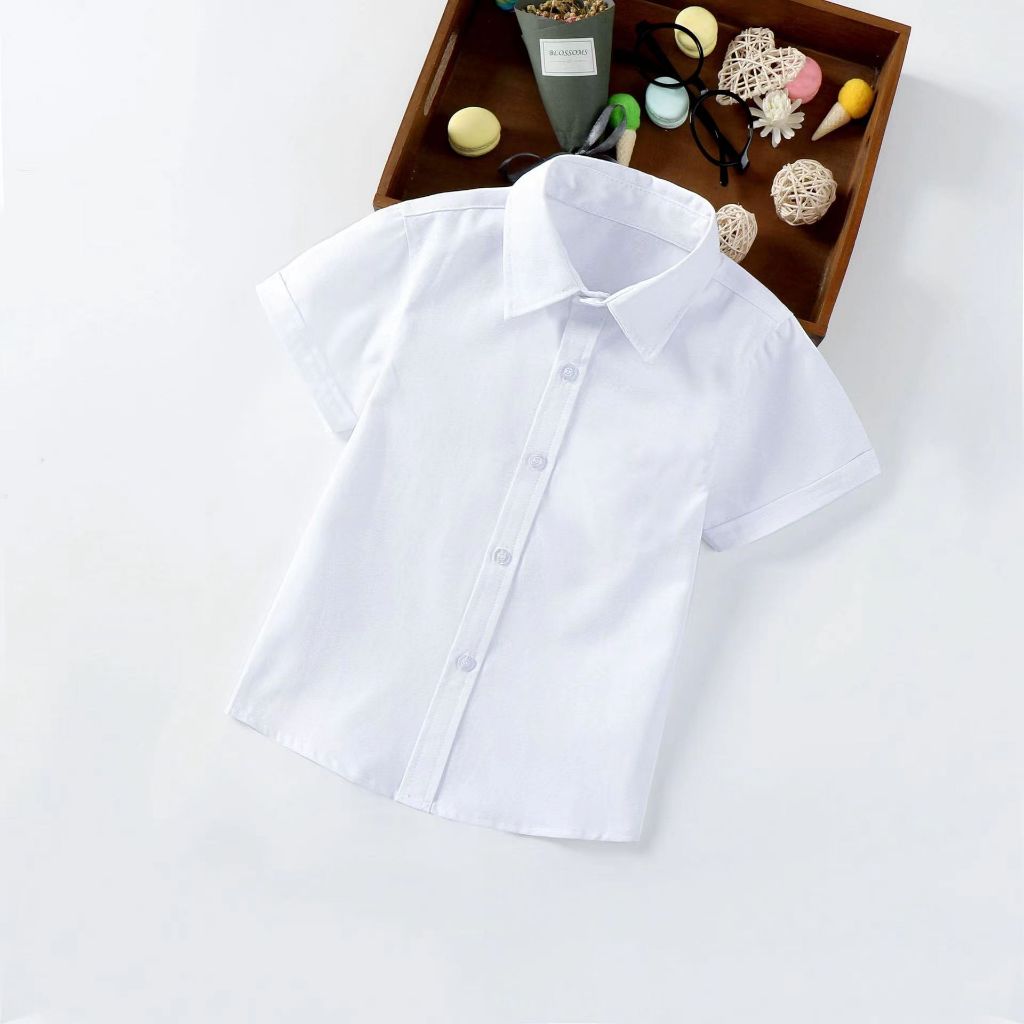 白襯衫 白色短袖 兒童白襯衫