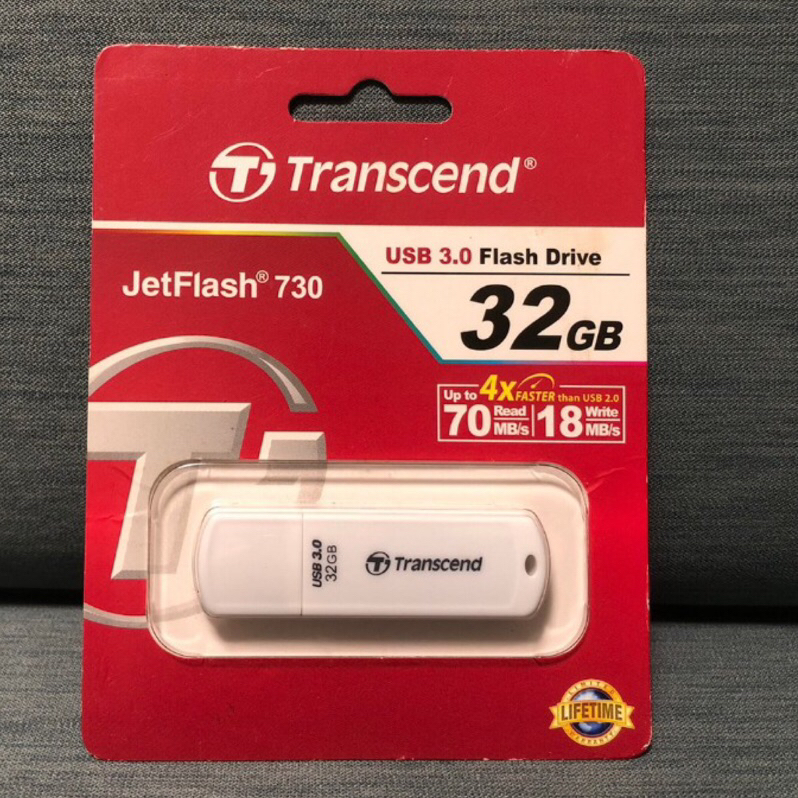 全新現貨 Transcend 創見 白色 USB3.0 32G JetFlash730 隨身碟 USB 32GB