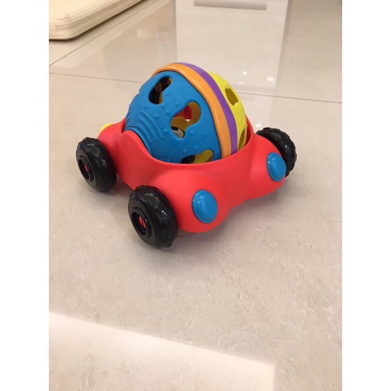 玩具車 玩具球 車車球球 二手 極新 兒童玩具 寶寶玩具 禮物 生日禮物 兩用玩具 鈴鐺玩具 刺激視覺聽覺 可轉動玩具
