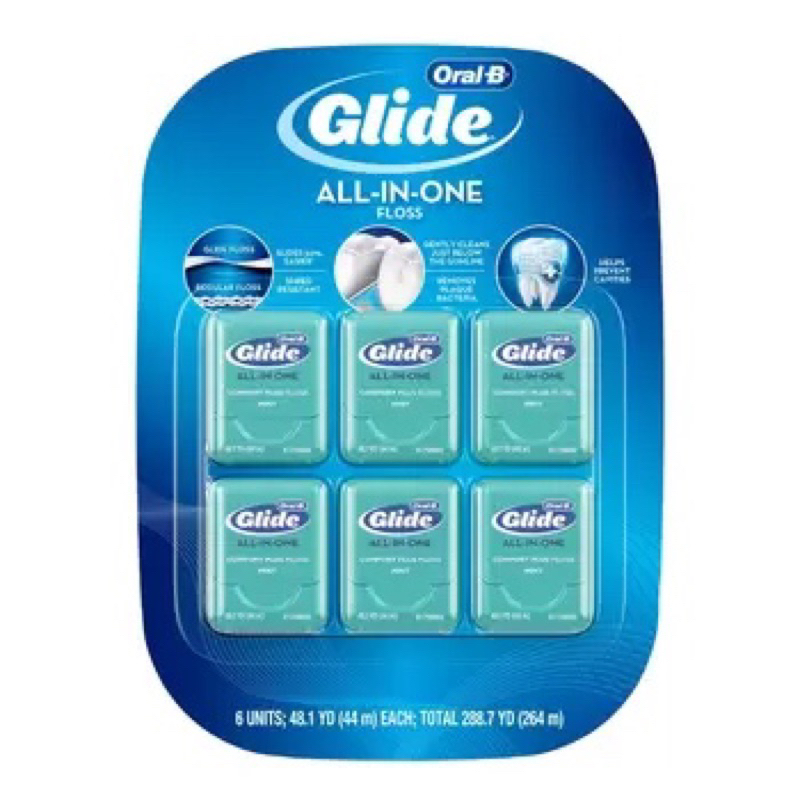 💗限量優惠💗好市多代購Glide 清潔舒適牙線 薄荷口味 44公尺 X 6入