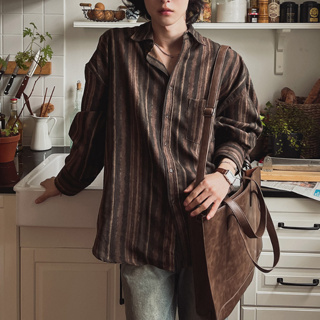 【Metanoia】🇰🇷韓製 條紋復古長袖襯衫