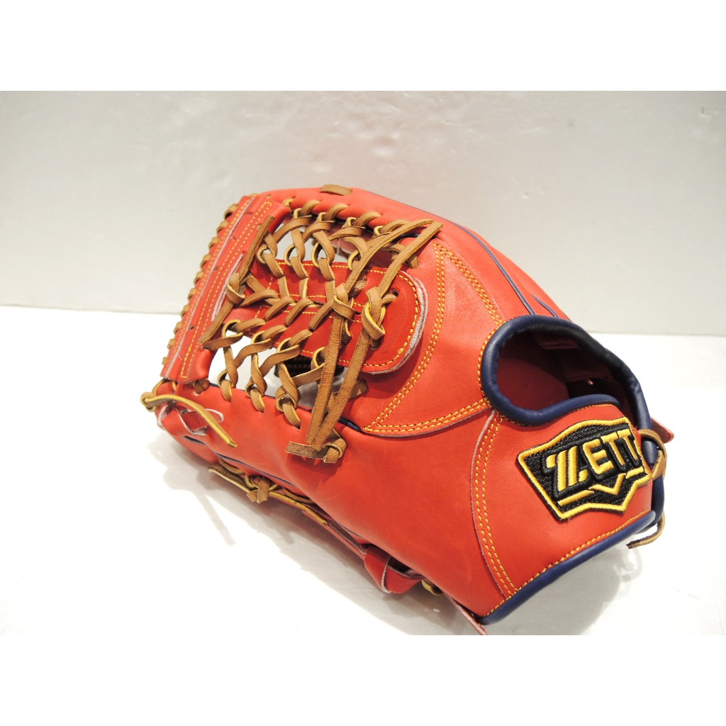 日本品牌 ZETT 限量金標 頂級硬式小牛皮 反手 棒壘球手套 外網檔 紅色(BPGT-9SPZ2237)贈原箱,手套袋