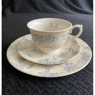 Churchill Queen’s Toile de Jouy Blue邱吉爾女皇瓷器藍色印花咖啡杯盤系列組全新品