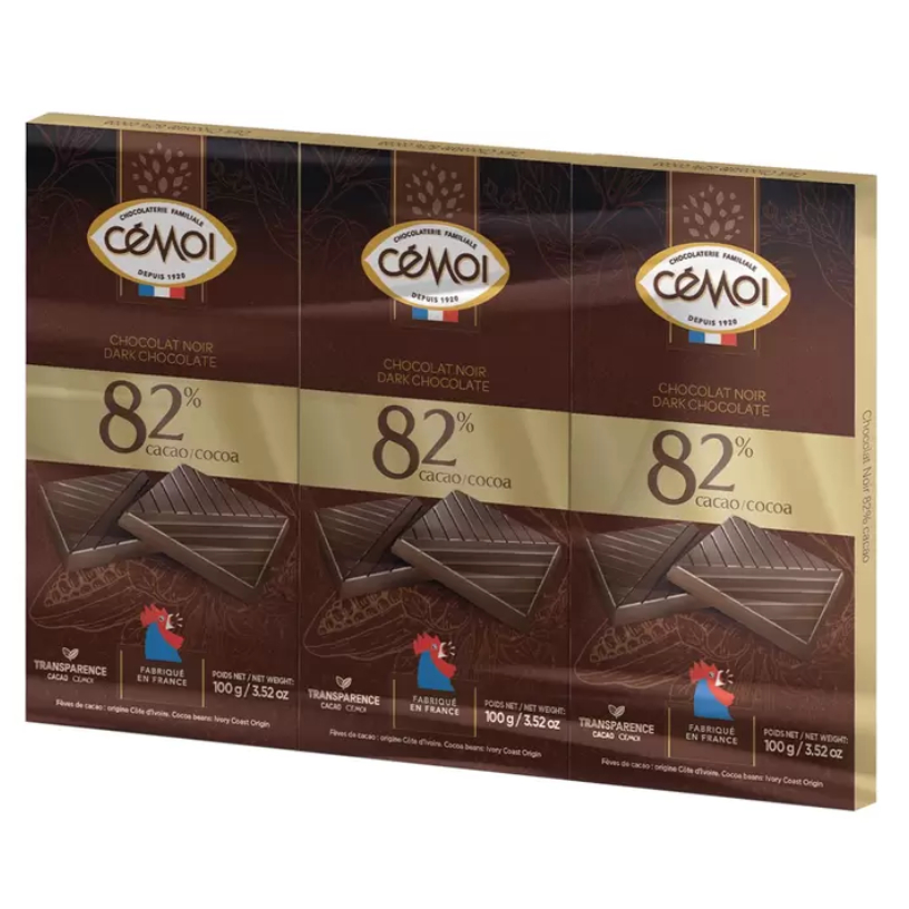 🛒GOGO好市多 COSTCO 代買代購：Cemoi 82% 黑巧克力 100公克 X 6入