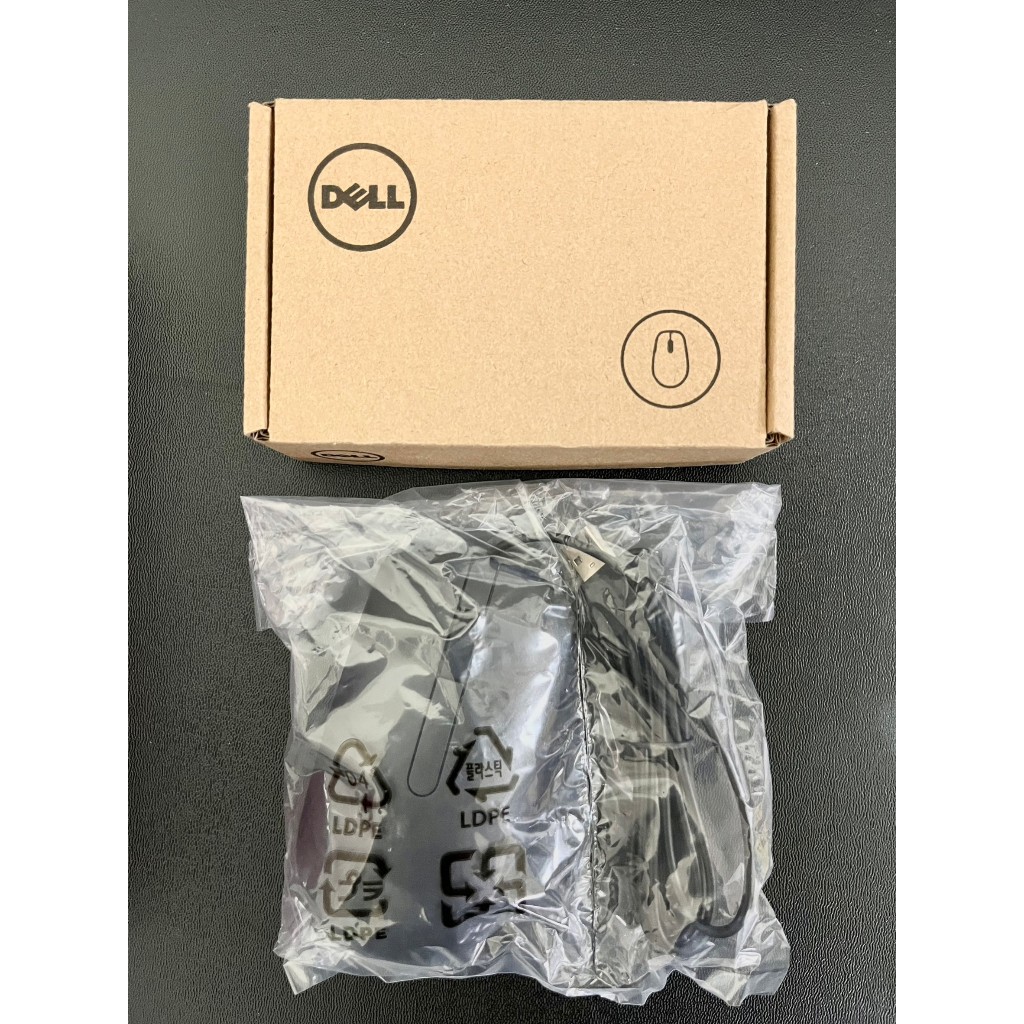 全新 Dell 戴爾 MS116-BK 光學滑鼠 黑色 有線滑鼠 USB介面
