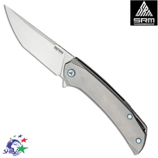 SRM Asika鈦合金快開摺疊工具刀 -154CM鋼(滾珠打磨) / SRM 1411-TZ 詮國