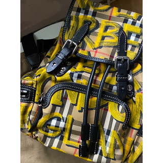 BURBERRY帆布後背包 logo後背包 斜背包