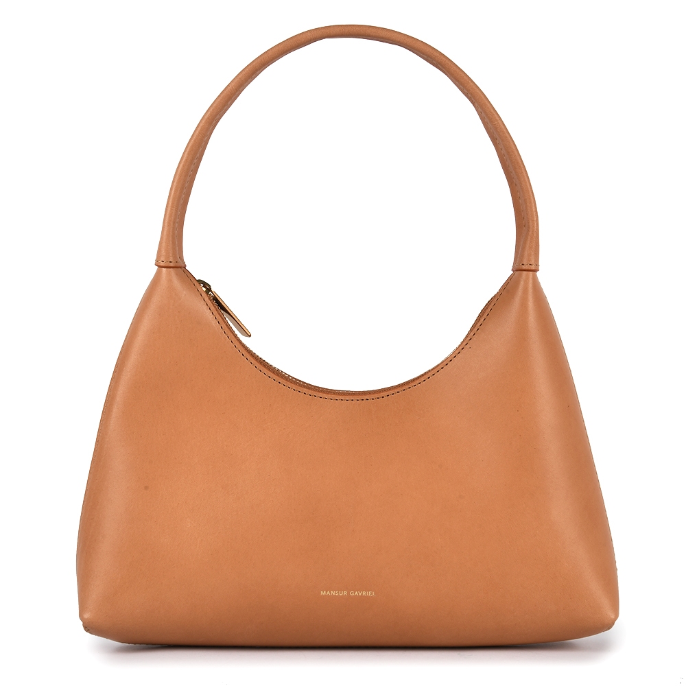 Mansur Gavriel Candy Mini鞣皮革手提肩背包(駝色)690019-1