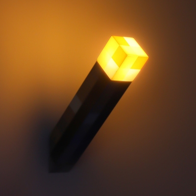 我的世界mc火把燈像素掛牆夜燈充電變色瓶Minecraft遊戲周邊玩具