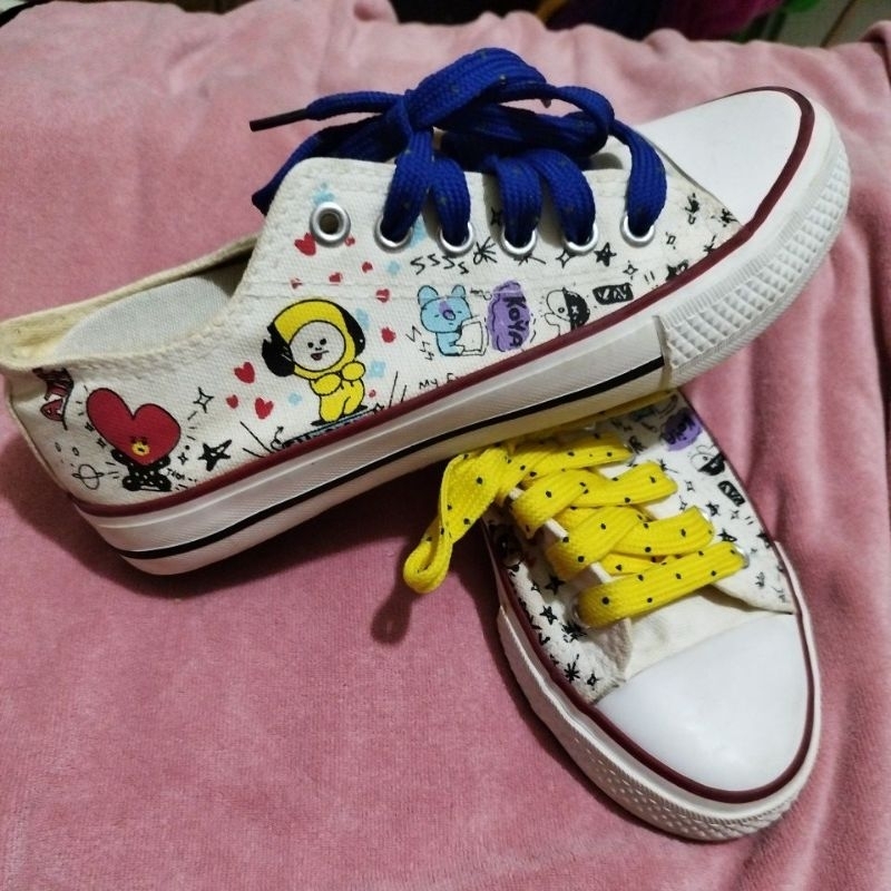 二手 converse 防彈少年團 BT21 鞋子 帆布鞋 converse 帆布鞋