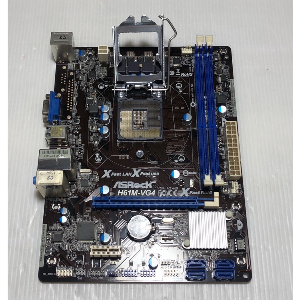【吳'r】華擎 H61M-VG4 二手良品主機板支援2.3代CPU 1155腳位/附檔板$300