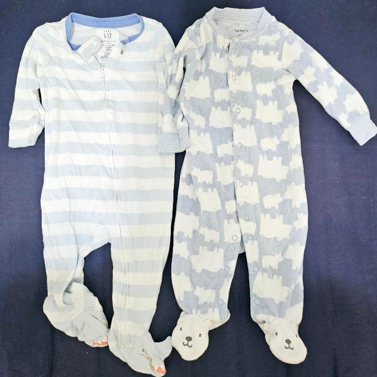 GAP Baby carter's 卡特 法蘭絨 長袖包屁衣 連身衣 包腳衣 6M