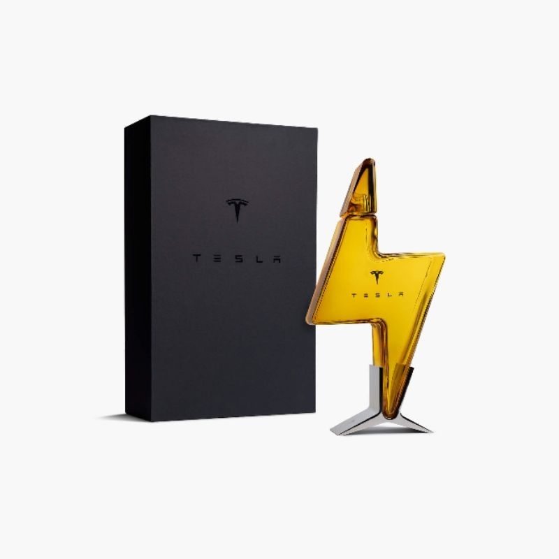 [現貨] 限量 Tesla 閃電玻璃酒瓶⚡全新未拆 特斯拉紀念品 贈禮首選