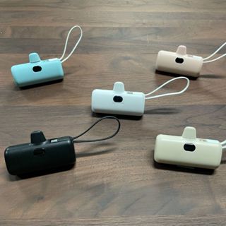 口袋行動電源 膠囊行動電源 加長版 支援快充 雙介面行動電源 口袋寶 充電寶 自帶線行動電源 5000容量