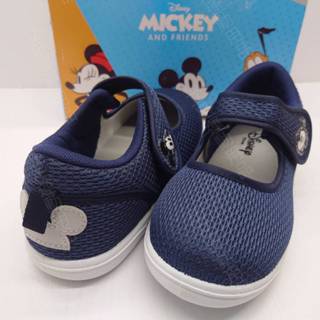 立足運動用品 童鞋 17號-22號 Disney迪士尼授權 米妮米奇 造型魔鬼氈室內鞋 D120445 藍
