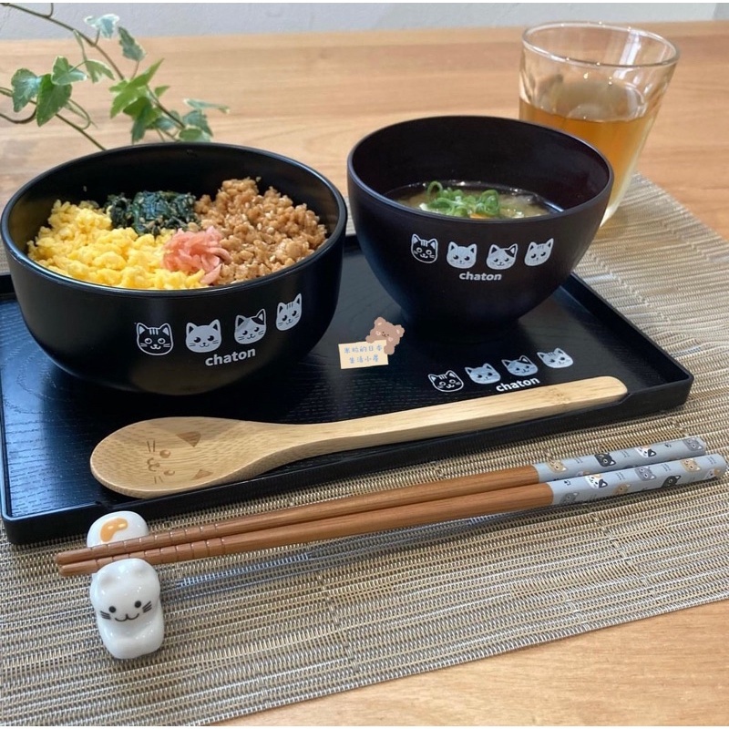 【CANDY MOMO 嚴選】日本製 田中箸店  貓咪 日式木紋耐熱碗 塑膠碗  飯碗 湯碗  兒童碗 輕量碗 托盤