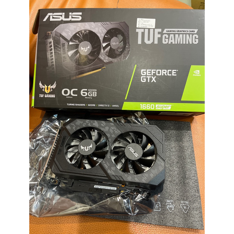 ASUS TUF軍規 GAMING 1660S Gerforce GTX 顯示卡 保固至2025-02