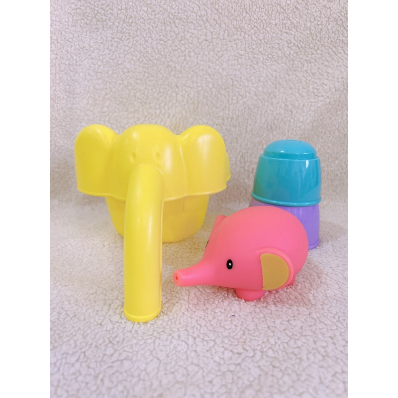 二手❤️嬰幼兒 幼童 繽紛大象洗澡玩具組 洗澡玩具 戲水玩具