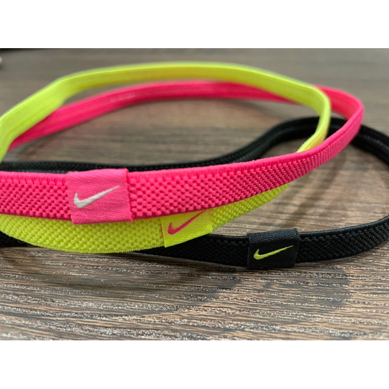Nike運動頭繩/ 運動髮圈/ 運動髮帶（三個一組）