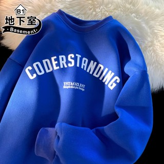 地下室B1-大學T 韓版英文COOER印刷長袖上衣 衛衣 男生衣服 衣服男 加絨 大尺碼5XL【NL663071】