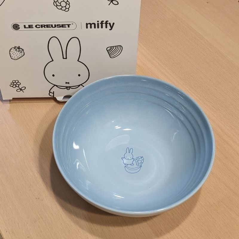 Le Creuset 米飛兔系列 瓷器早餐穀片碗16cm 海岸藍 穀片碗 miffy