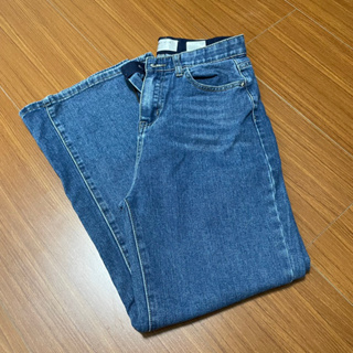 【二手衣物】Seoul Mate深藍牛仔寬褲（M號）