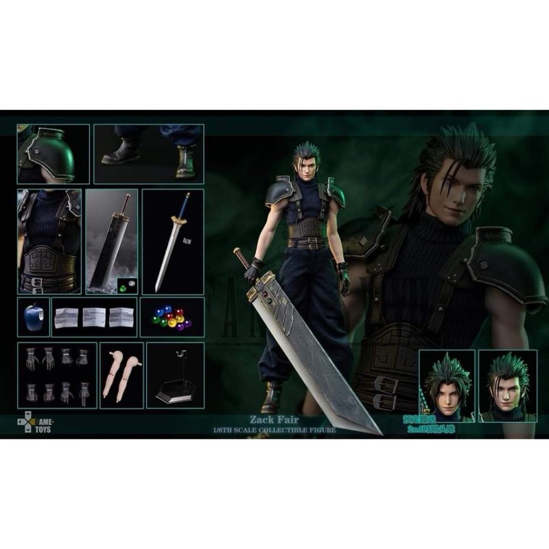 ‼️現貨‼️GAMETOYS 最終幻想 幻想戰士GT-005 扎克斯 菲爾 ZACK Fair 太空戰士 FF7 二等兵