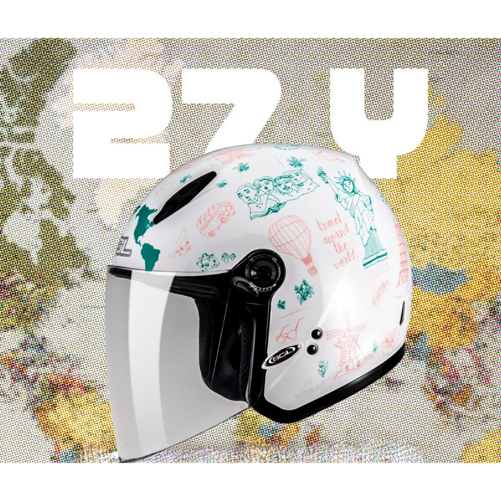 🍀Lucky幸運安全帽🍀SOL-27Y安全帽 環遊世界 半罩 3/4罩 透氣輕量化 雙D扣  MIT台灣製造 女性小帽體