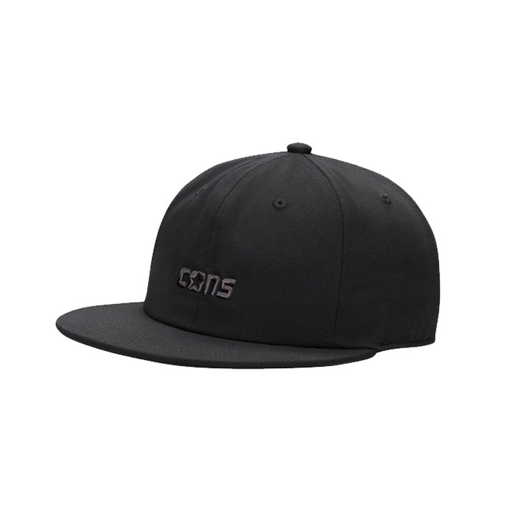 CONVERSE-棒球帽.鴨舌帽-黑色 基本款 老帽-10025899-A01 經典英文字