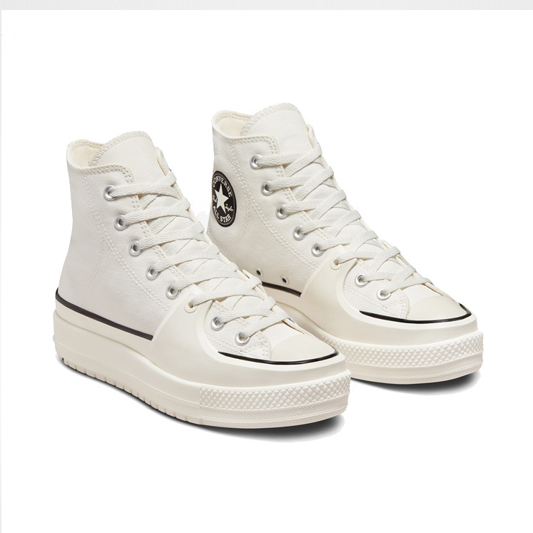 CONVERSE  男女高筒休閒鞋.帆布鞋 白 A02832C 硬殼 All Star Construct