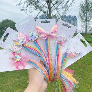 【優選精品】彩色馬尾髮夾韓國兒童女童寶寶公主小女孩髮卡臟臟辮假髮頭飾髮飾ins日韓風 UBHL