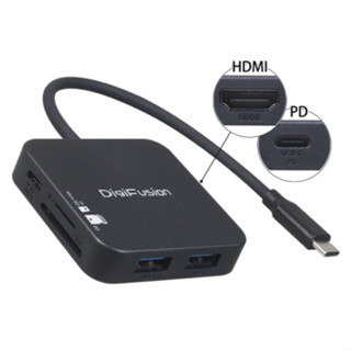 伽利略 Type-C HDMI 4K ＋ U3 HUB + SD/Micro SD 讀卡機 + PD /CUHR2C