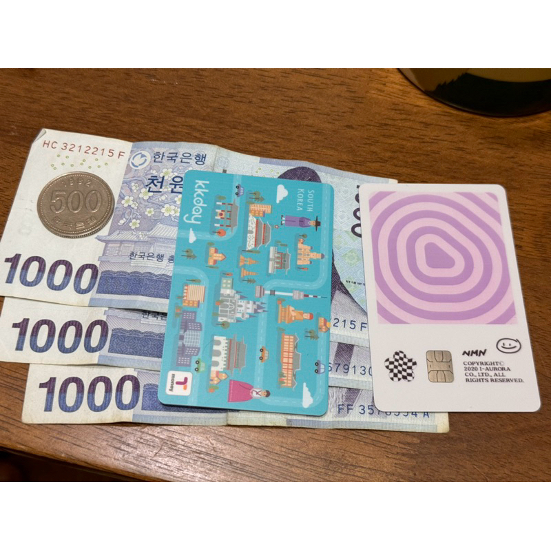 T money卡 Namane卡 3500韓元 韓國 交通卡