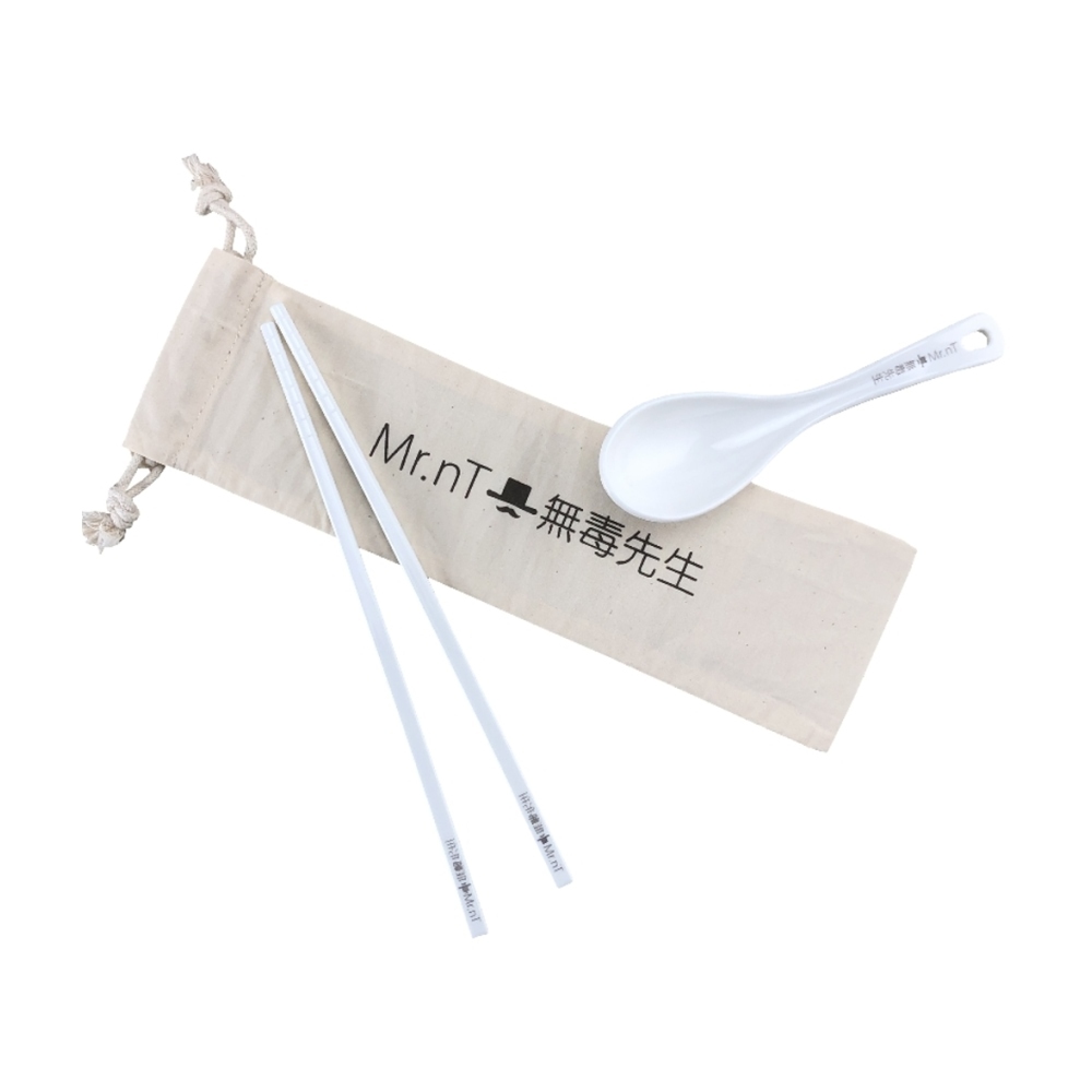 【Mr.nT 無毒先生】安心無毒環保筷子湯匙超值組