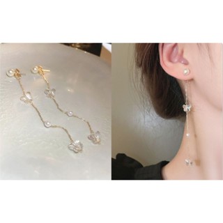 Sensen 韓國飾品 韓國連線 珍珠 蝴蝶 夾式耳環 耳夾
