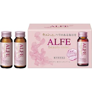 大正製藥 Alfe 美容海螺 W50ml x 10 [營養功能聲稱食品] 膠原蛋白 桃子和麝香風味 無咖啡因