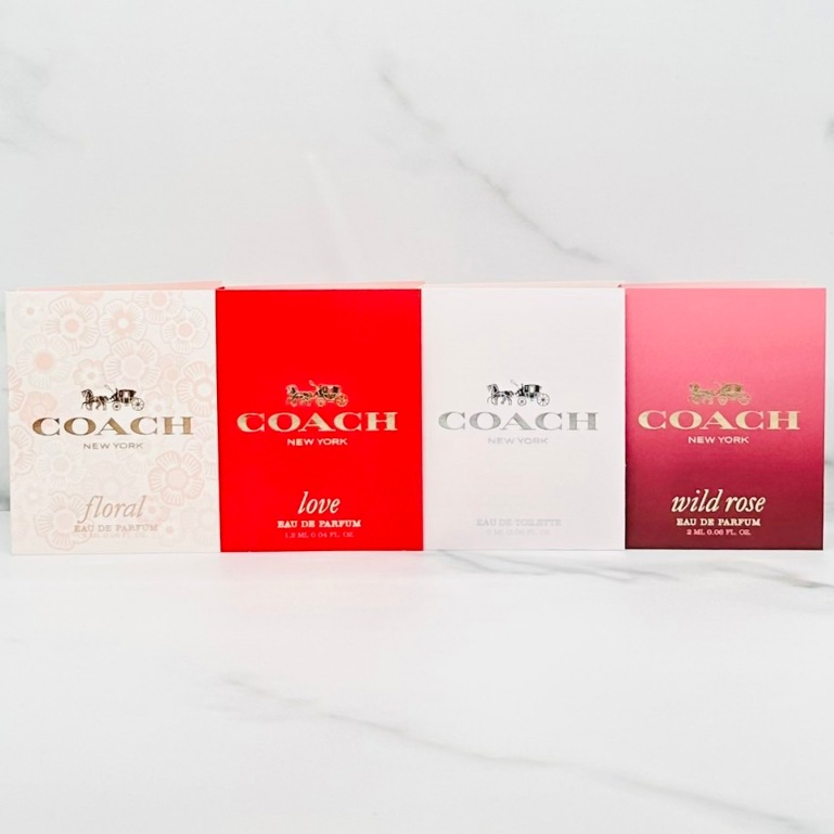 COACH蔻馳 女性淡香精系列針管(時尚櫻桃/時尚閃耀/時尚戀紅/時尚經典女性淡香水/曠野玫瑰/嫣紅芙洛麗) #紫羅香水