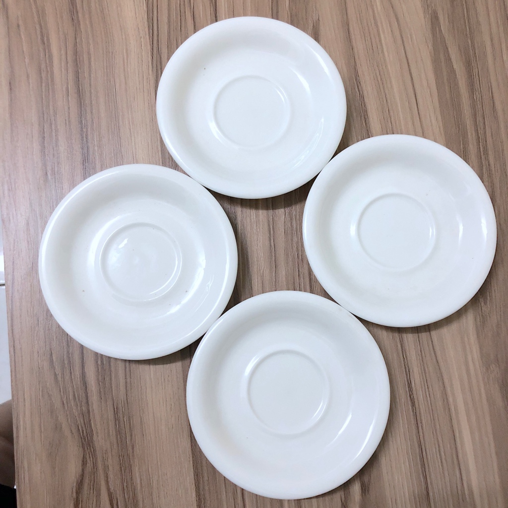 4入 二手 小盤子 咖啡杯盤 簡約 韓系 陶瓷 瓷盤 點心盤 餐盤