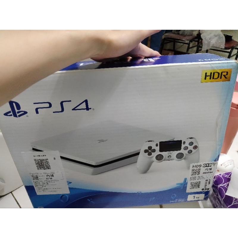 二手ps4 slim薄型主機 容量1tb(白色) 系統版本10.01 可改機