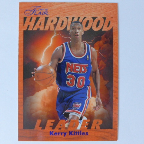 ~Kerry Kittles/基特爾斯~NBA球星.1997年FLAIR.閃電木紋設計.NBA特殊卡