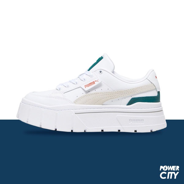 【PUMA】彪馬 Mayze Stack Wns 休閒鞋 厚底 白綠 女鞋 -38436316