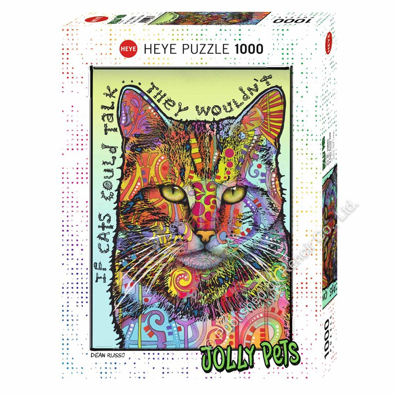 [全新商品］HEYE 雷諾瓦拼圖 如果貓會說話/1000片/Jolly Pets/Dean Russo