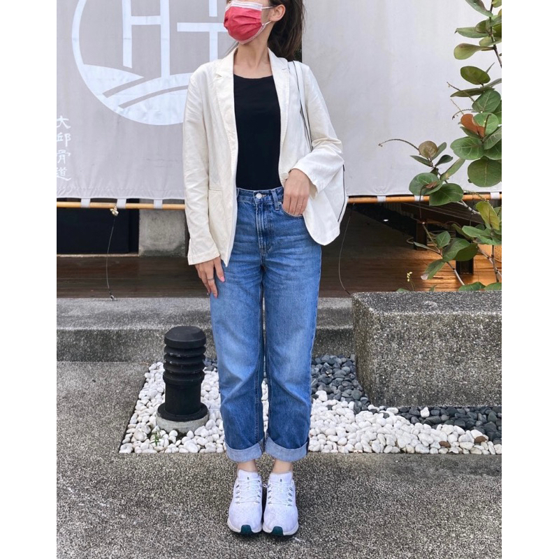 Uniqlo 女裝 亞麻混紡西裝外套